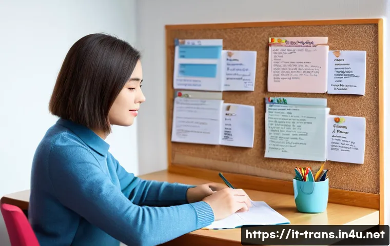 번역사 시험의 실전 준비 팁 - **Prompt 1: Focused Translator's Study Haven**
A young female professional translator, in her la...
