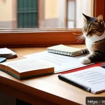 번역사 자격증 이론과 실기 차이 - A detailed study scene of an Italian language translator preparing for certification exams at home: ...