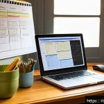 번역사 자격증 시험 준비 체크리스트 - A professional Italian translator&rsquo;s study desk in a cozy, well-lit room, featuring open certified te...